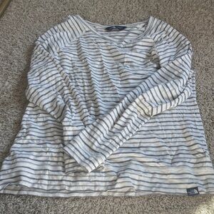 The North Face Women's Striped Shirt - Gray and White